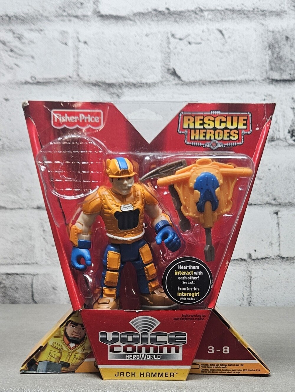 Fisher Price Rescue Heroes Jack Hammer Voice Comm Figure New In Package